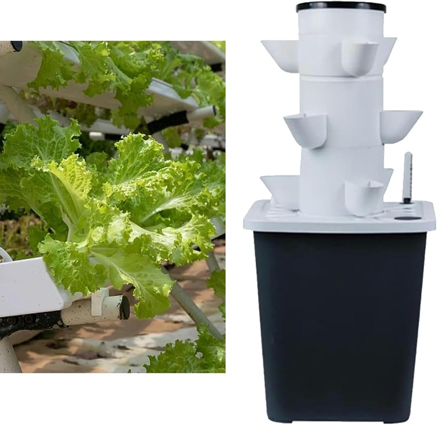 Hydroponic Tower, Hydroponic Cultivation Kit of Garden for Herb, Fruits and Vegetables for Herb, Fruits and Vegetables