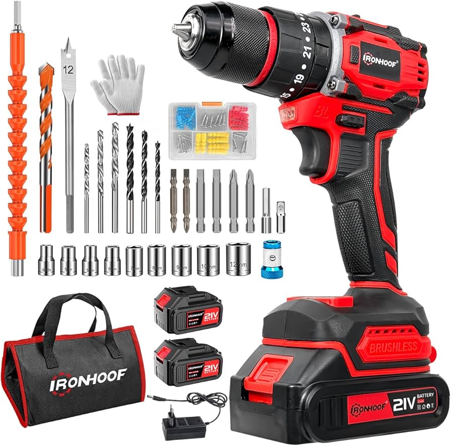 Furadeira Parafusadeira Elétricas Brushless Sem Fio Profissional 2