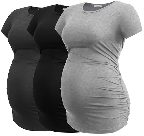 Side ruched maternity t shirt Clearance
