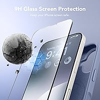 Vista 228 de GONEZ Funda para iPhone 14 Pro, compatible con Magsafe, con protector de pantalla + protector de lente de cámara, forro de microfibra suave