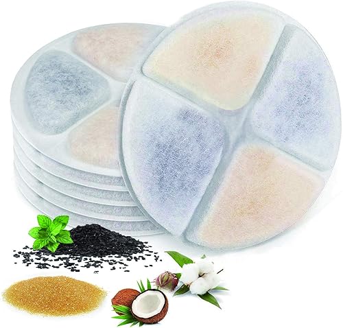 PETNF Filtros de repuesto para fuente de gato, filtro de fuente de agua para gatos, paquete de 6 unidades para fuente de agua PETNF de 101 oz/3 L,