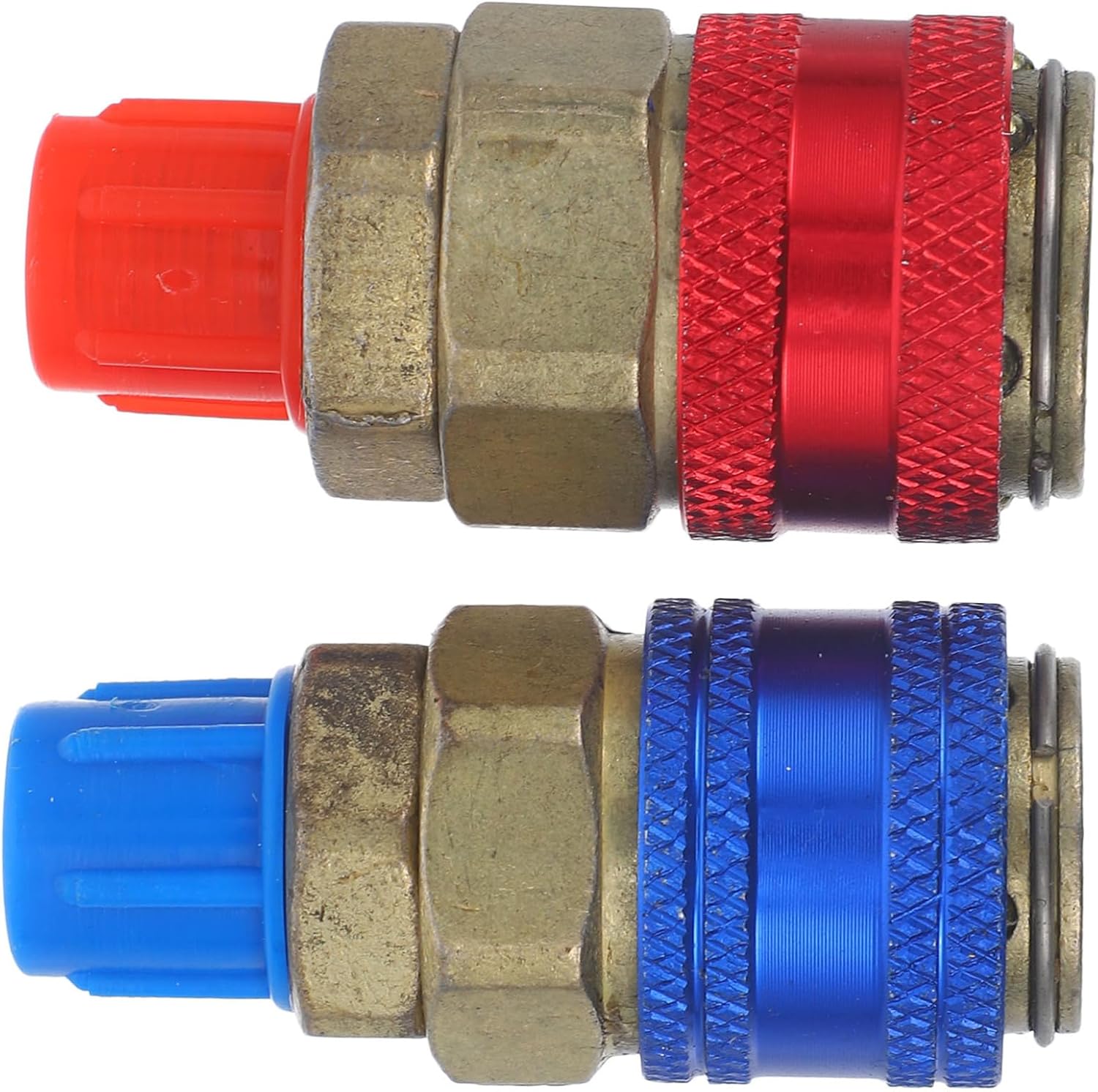 1pair Quick Couplers for Automotive Charging Connectors Leakproof Design Copper Fittings Easy Installation for Car Systems