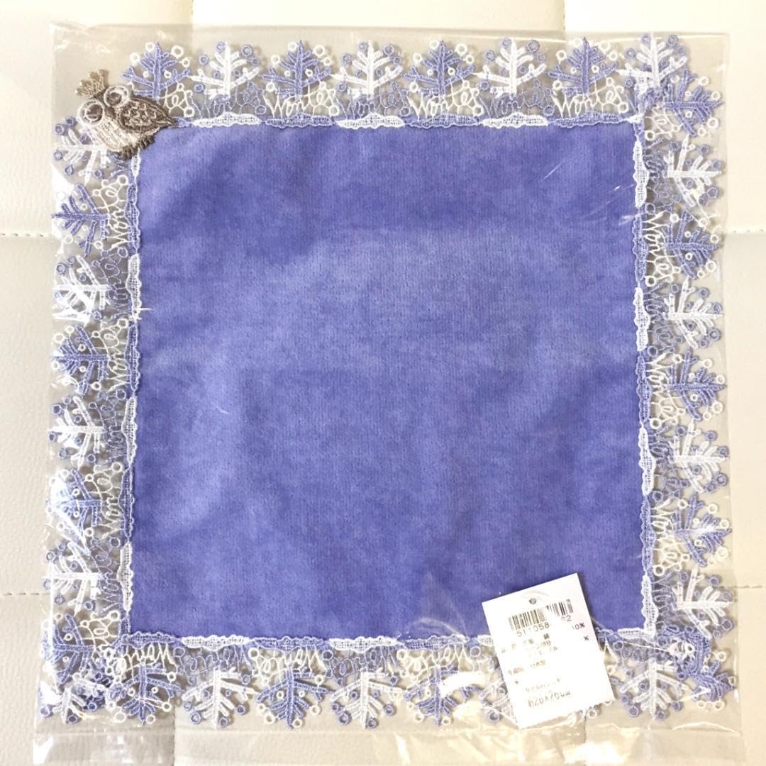 ★新品未使用★近澤レースハンカチシーズンタオルハンカチ冬の梟 & ラインダンス 近沢レース店 2022秋冬シーズンタオルハンカチ頒布会