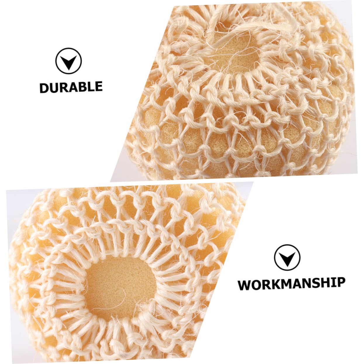 10piezas Esponjas De Baño De Sisal Bolas Ovaladas Para Exfoliación y Limpieza De Piel De Accesorios De Ducha Natural Suaves y Duraderas