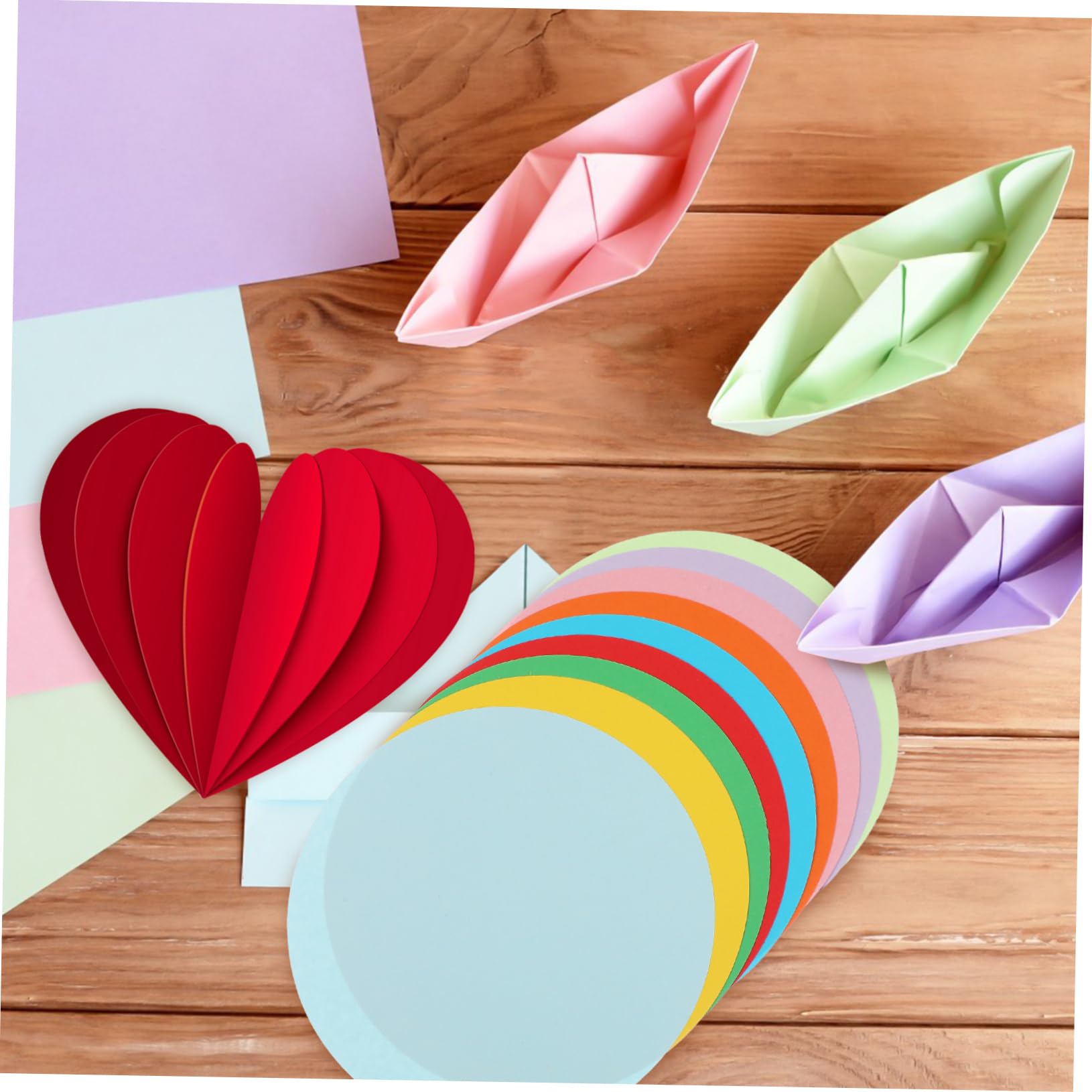 500 Blatt Rundes Origami Papier in Pastellfarben Leicht zu Falten und Widerstandsfähig gegen Zerknittern für Bastelarbeiten und Dekoration für Kinder und Anfänger