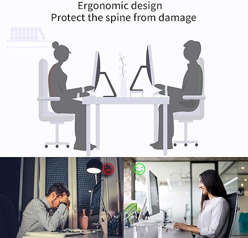 Miniatura 4 de YestBuy Soporte de acrílico para monitor, soporte de computadora transparente para laptop, iMac, PC, impresora, escritorio ergonómico, elevador de