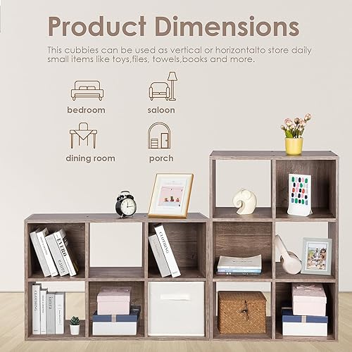 Miniatura 4 de PACHIRA E-Commerce Estantería de almacenamiento de 6 cubos de EE. UU., compatible con contenedores de almacenamiento de 11 pulgadas, organizador de