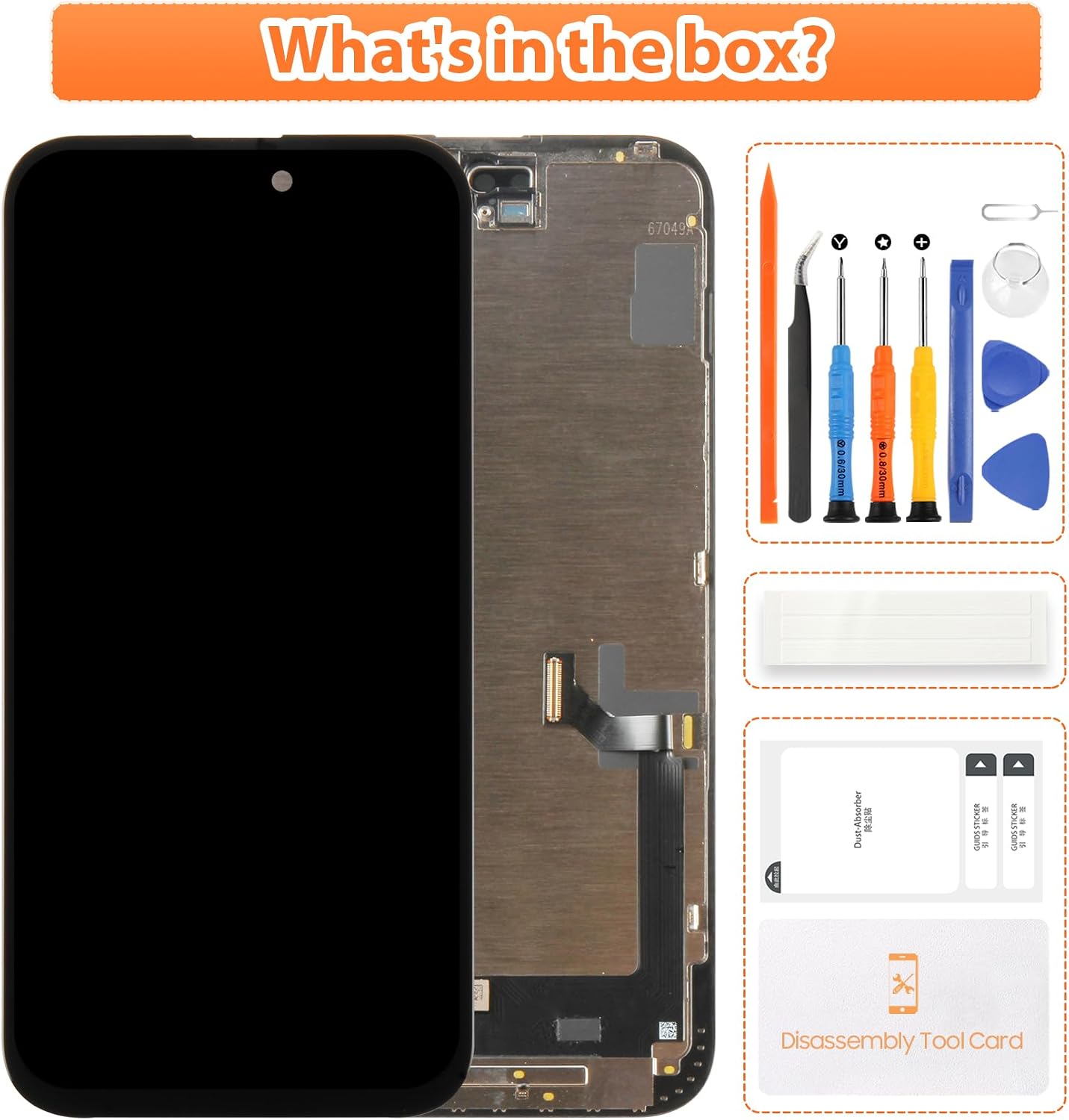 Incell For iPhone 15 Plus Replacement Screen - 6.7" LCD Display with Full Touch Sensitivity, Anti-Scratch Glass, DIY Repair Kit (Compatible with A2890/A2892 Models)(Black
