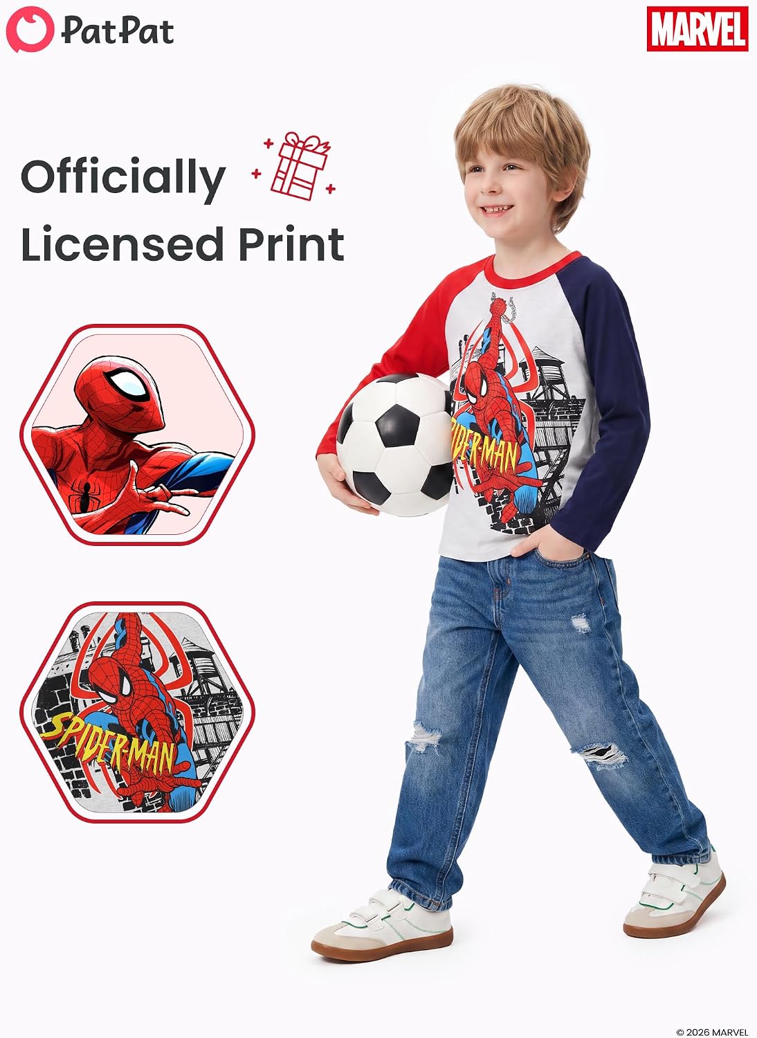 Disney Marvel Spiderman Boy Long Sleeve Tee Shirt Kids Cotton T-Shirt 2-9Y