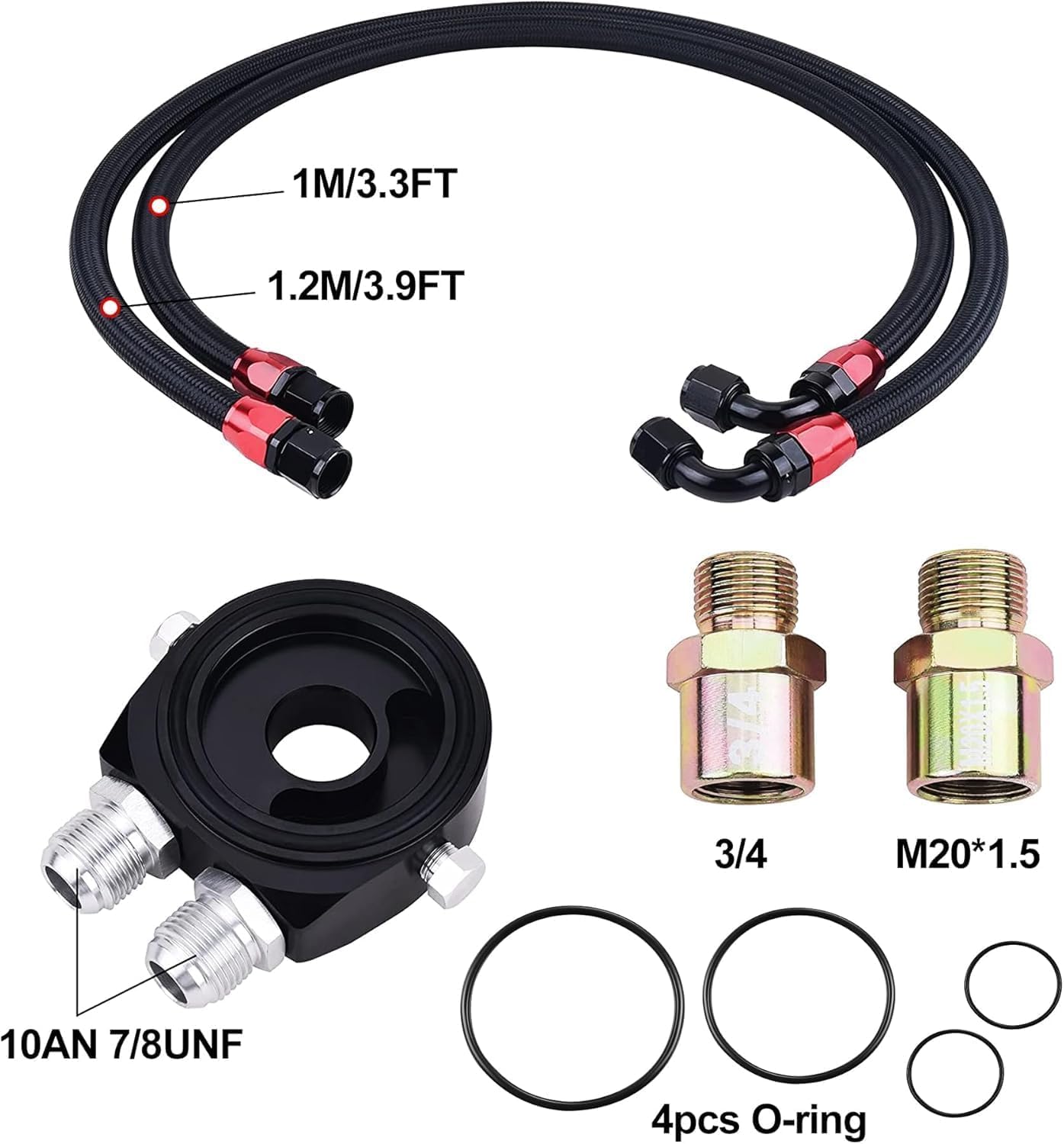 EVIL ENERGY 19 Row Oil Cooler Kit Bundle with 800ML Coolant Overflow Tank