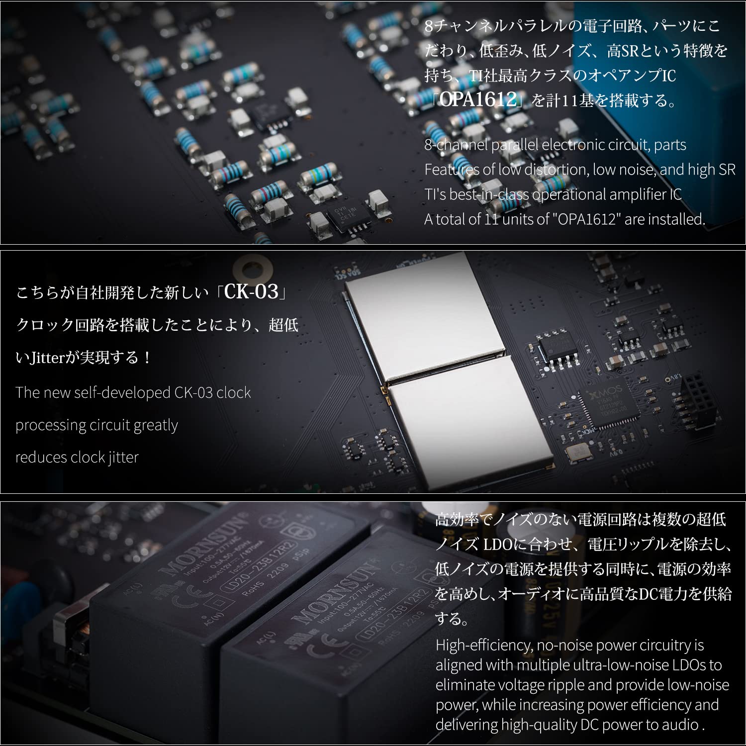 S.M.S.L D400ES Audio DAC, ES9039MSPRO Chip, MQA Hard Decoding XMOS XU-316 DSD512 PCM aptX THD+N 0.00005%(-125dB), USB/Optisch/Koaxial/Bluetooth/I²S/AES Eingang mit Fernbedienung