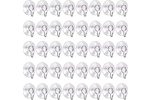 Awpeye 40 Packs Small Window Suction Cups with Hooks, 1.77 Inches