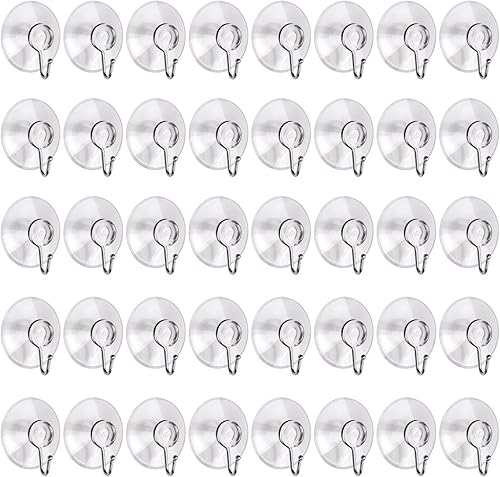 Gancho universal de ventosa de PVC, paquete de 40, se puede fijar a cualquier superficie lisa, suministros prácticos para colgar, oficina, hogar,