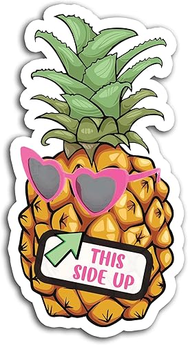 Miniatura 8 de Magnet Me Up Calcomanía magnética de piña al revés rosa y amarillo 4 x 6 pulgadas imán automotriz resistente para automóvil camión SUV o cualquier