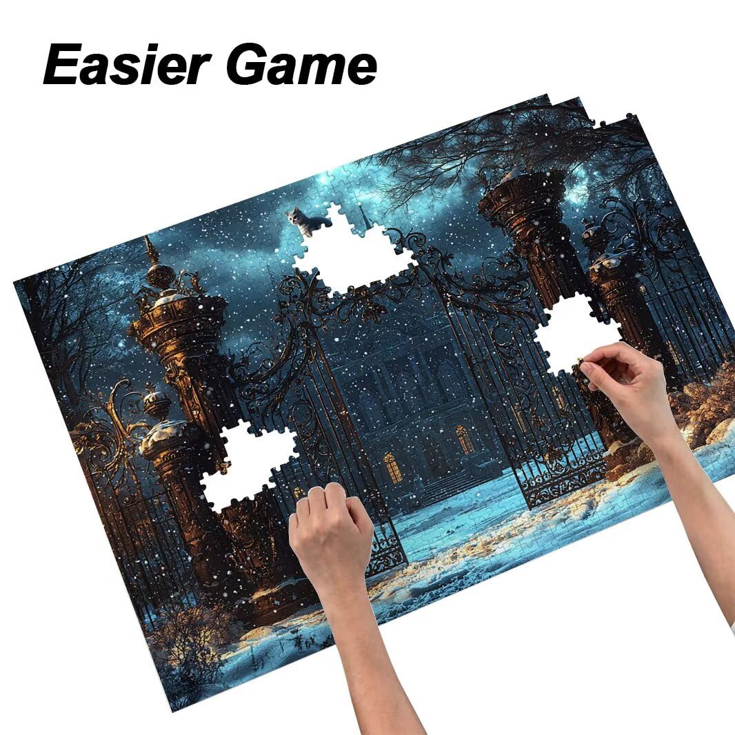 3000 elementów puzzli dla dorosłych, zimowa łamigłówka wymagająca gra -4485