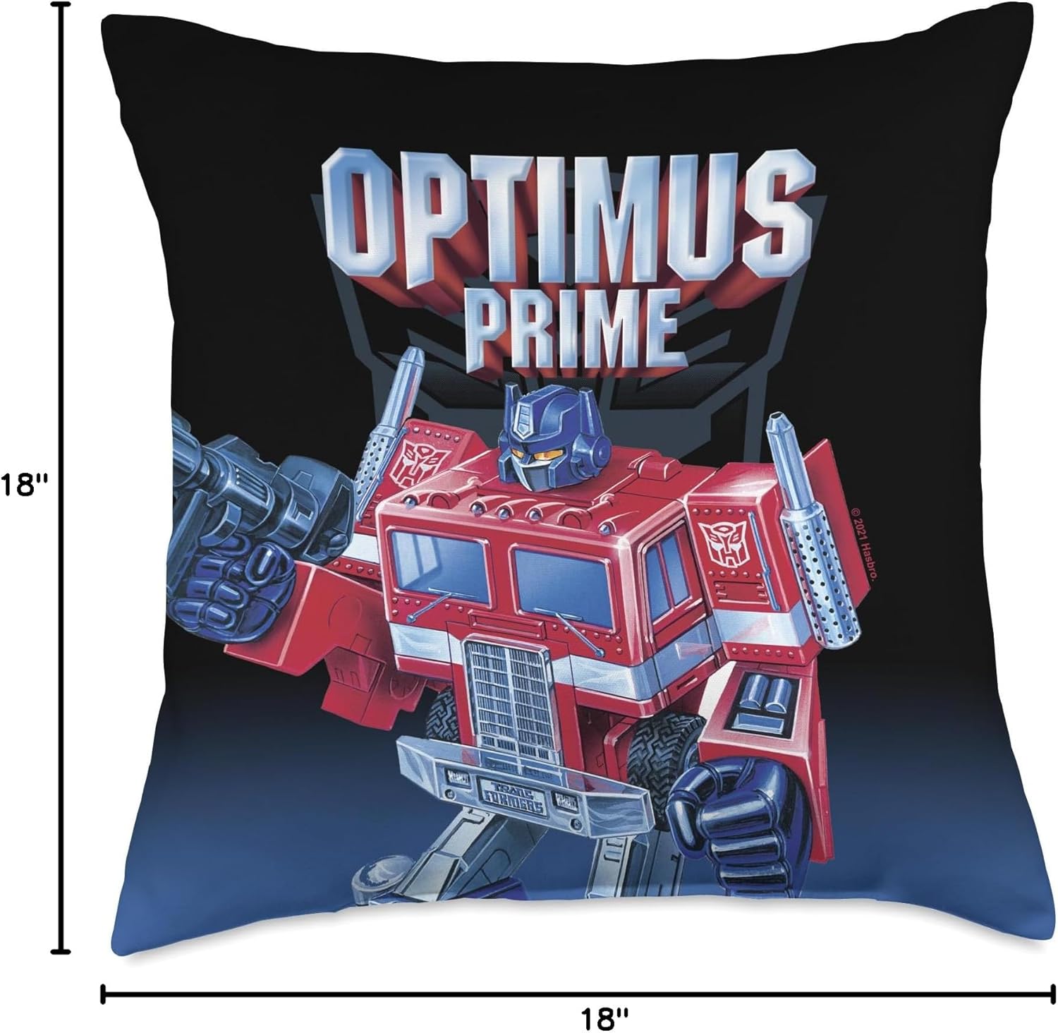 Transformers Optimus Prime Hero Throw Pillow