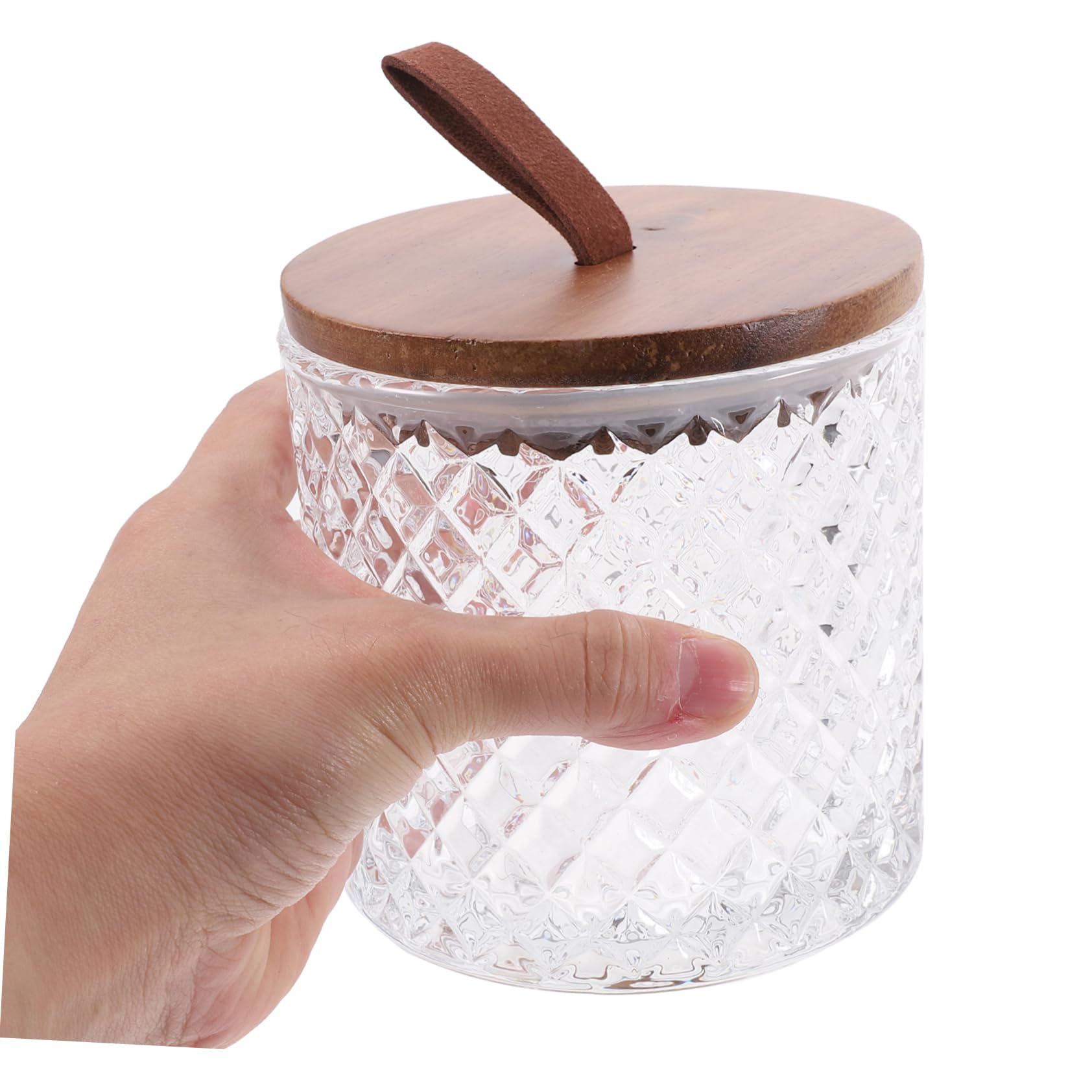 Kaffeebohnen Dose Glas mit Holzdeckel Vorratsdose für Lebensmittel Luftdichtes Glasbehälter mit Deckel für Getreide Küche