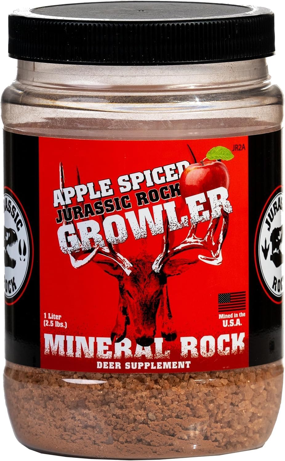 Crushed Mineral Rock/Salt Lick for Deer and Other Wildlife: 6lb Bag & 2.5 lb Apple Spice Growler