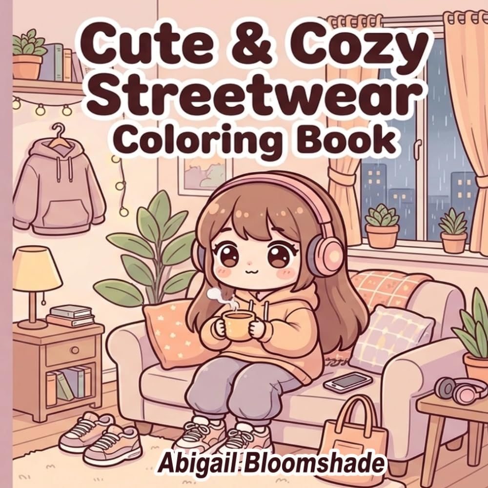 Cute & Cozy Streetwear Coloring Book: Adorable Fashion & Chill Vibes Coloring Pages for Relaxation: Kawaii Chibi Characters in Hoodies, Sneakers, and ... for Teens, Adults, and Cute Aesthetic Lovers