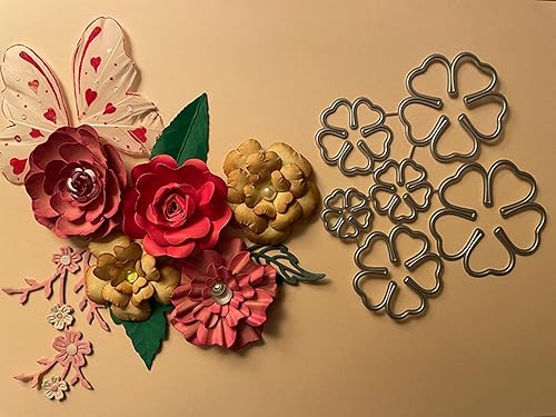 hinana 6 troqueles de metal con diseño de rosas en 3D, troqueles de corte de hojas de flores, para manualidades, álbumes de recortes, fotos, disponible en Yaxa Guatemala