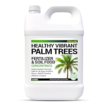 Best Liquid Palm Tree Fertilizer Indoor Outdoor Plant Food for All Types Slow Release Fertilizer Liquid Plant Food Rich Soil Food with Kelp - Made in USA-Gallon