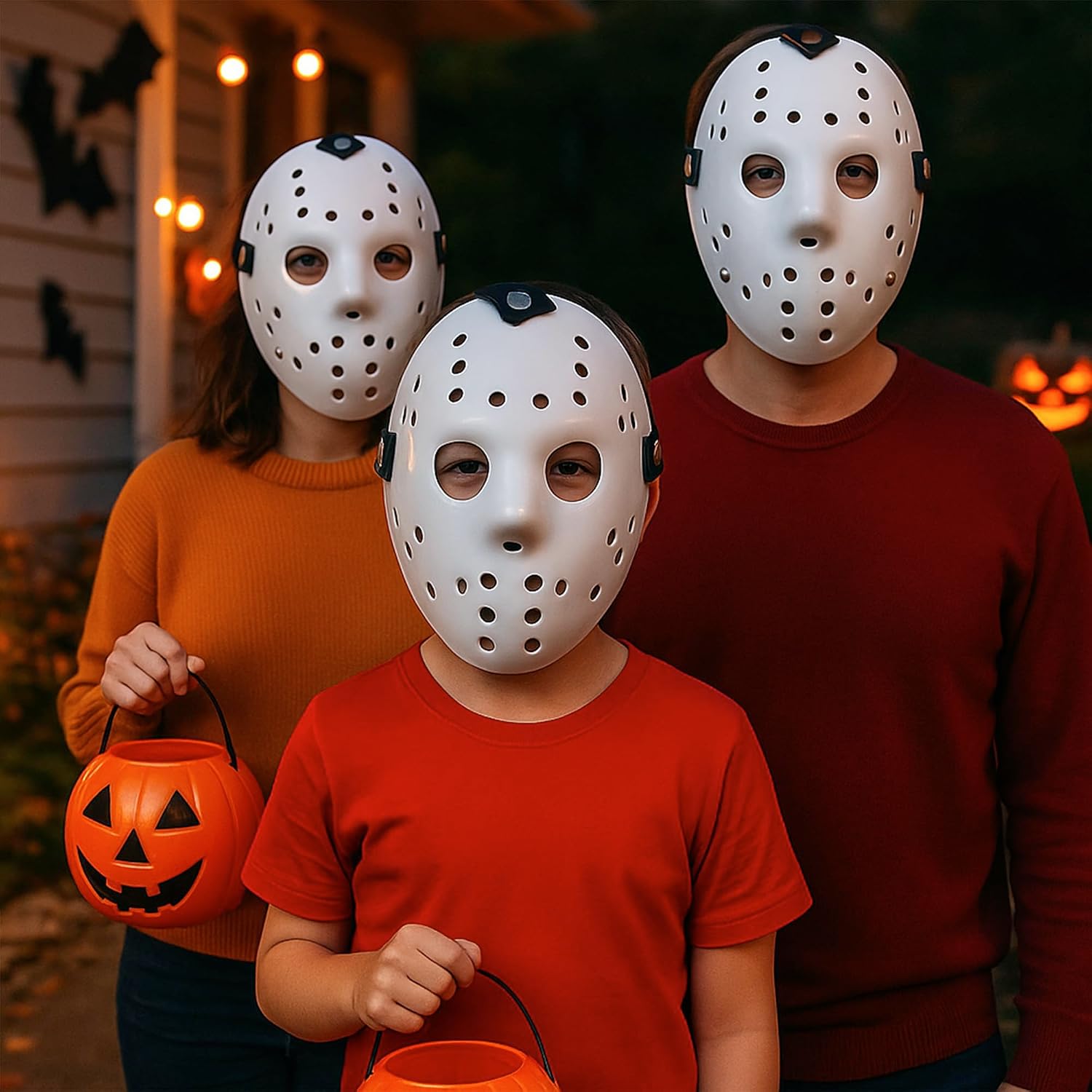 Halloween Horror Cosplay Mask | DIY Paintable White Costume Mask for Masquerade Party with Adjustable Straps – Scary Costume Prop for Teens & Adults