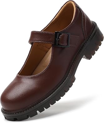 XMM Mary Jane Shoes Women Flat Mary Janes for Womens Comfort Dressy Casual School Cute Non-Slip Work Shoes