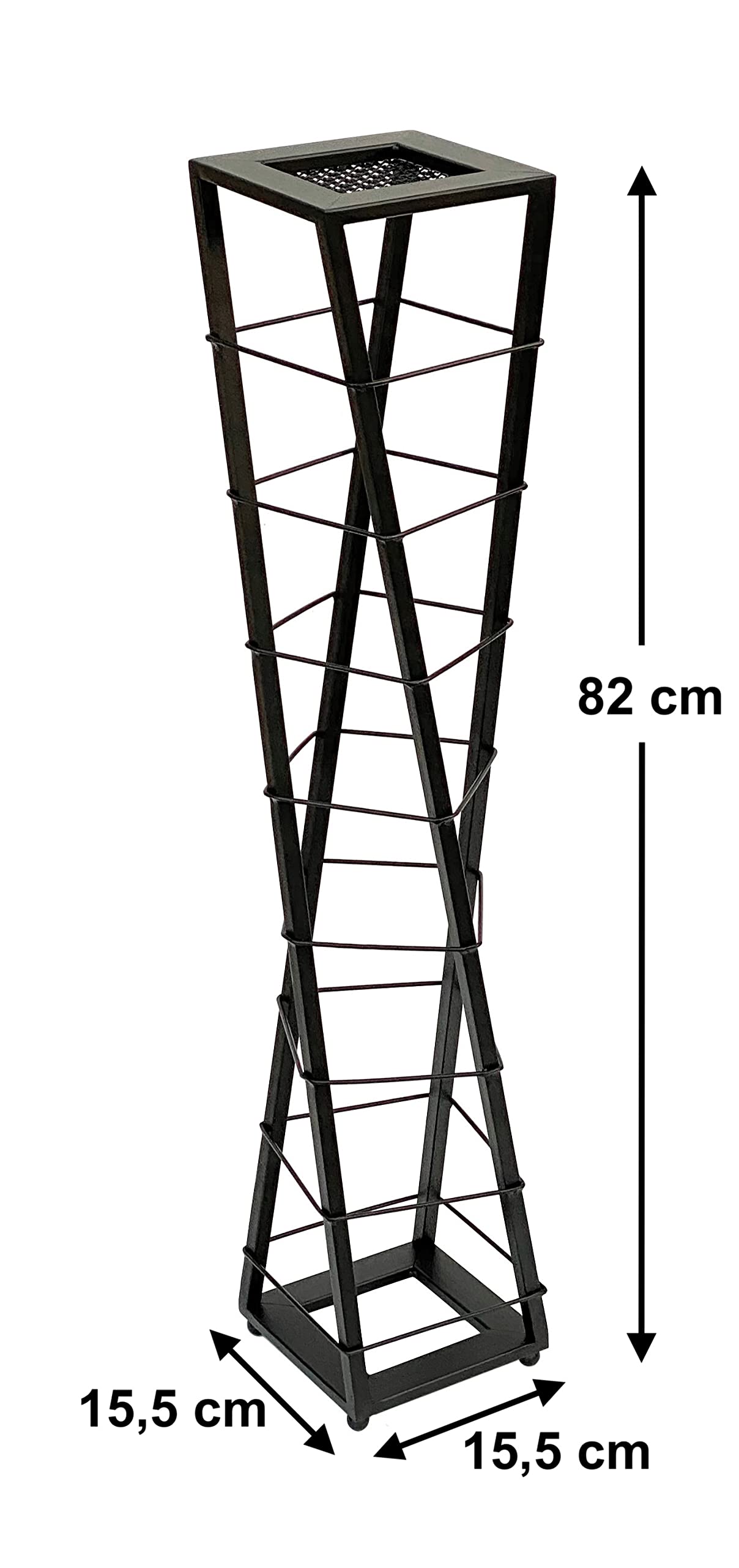 DanDiBo Esperanza - Portabottiglie in metallo di design, 80 cm, colore nero
