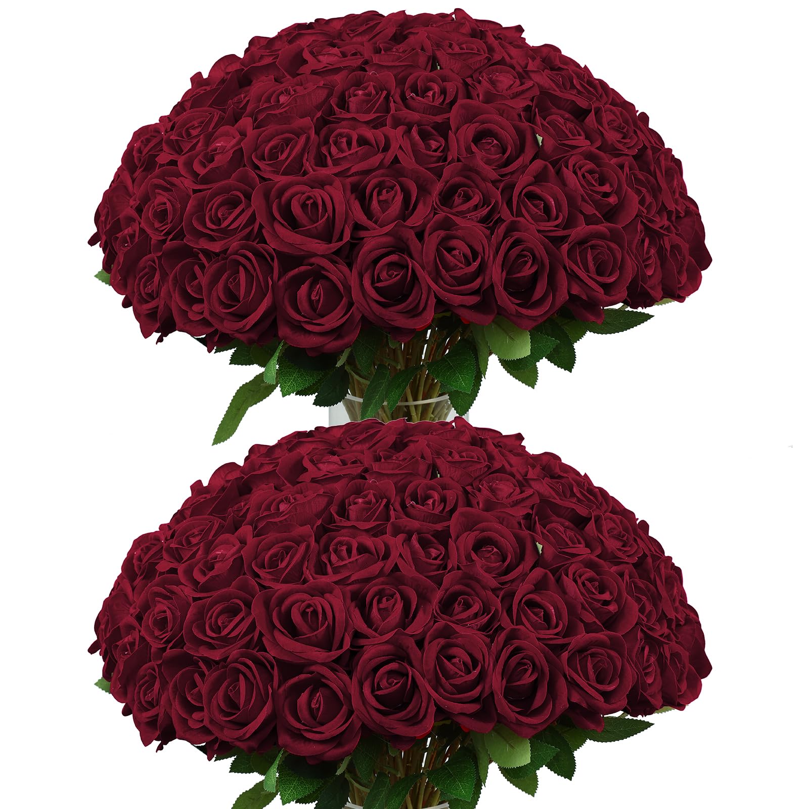 DuHouse Red Velvet Artificial Roses