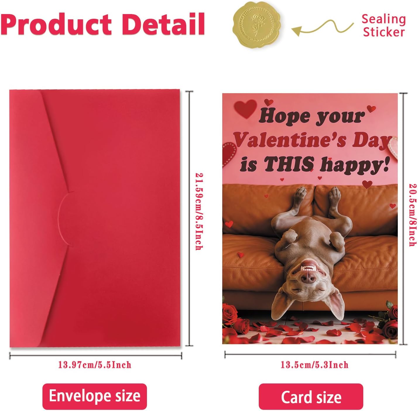 Funny Dog Valentines Day Card – Cute and Happy Valentine’s Day Card for Him or Her – Fun Valentines Gift for Men Women, Boyfriend, Girlfriend, Husband or Wife - Image 3