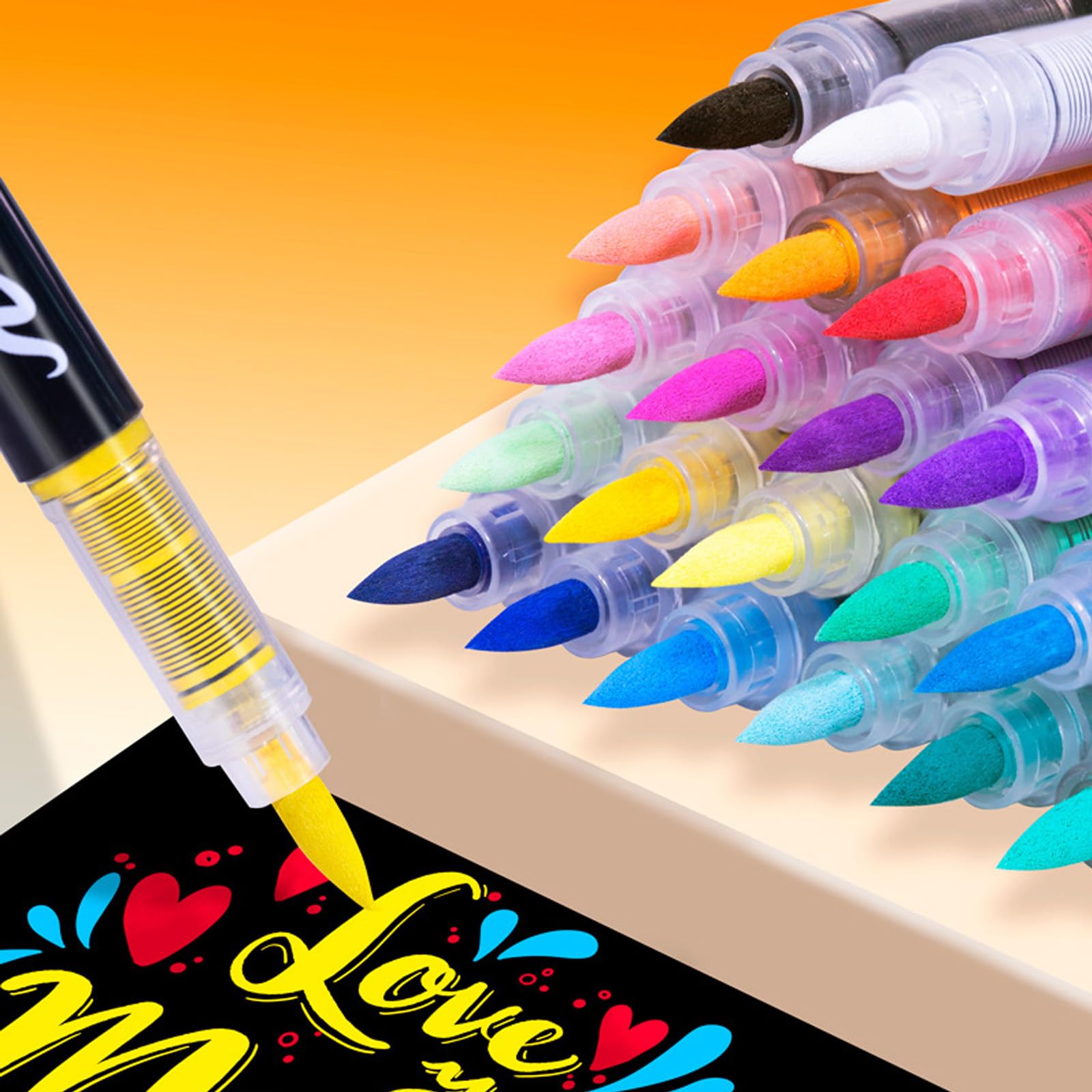Straight Liquid Acrylic Marker, Direct Liquid Soft Head Acryl-Marker, Acrylic Pens For Stones, Acrylstifte Für Steine Wasserfest, Acrylic Marker Set Für Leinwand,Holz,Stein (48-Colors)
