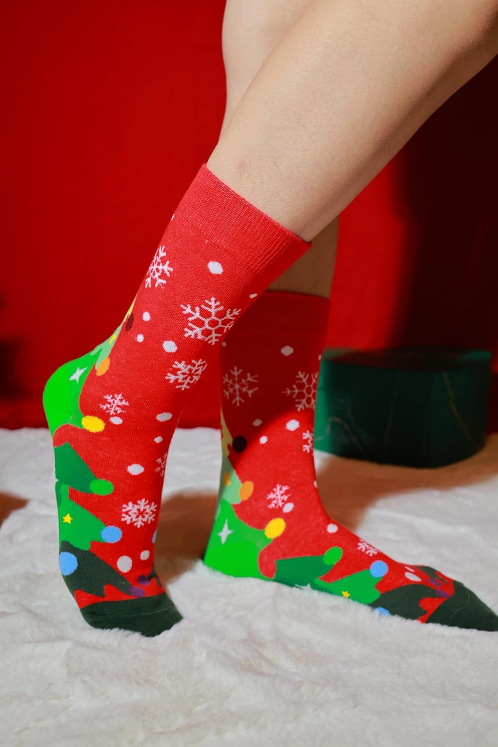 KAKAVETE Christmas Socks Women Men,Novelty Funny Crazy Holiday Socks,Fun Cute Christmas Gifts for Women Girls Boys - Image 6
