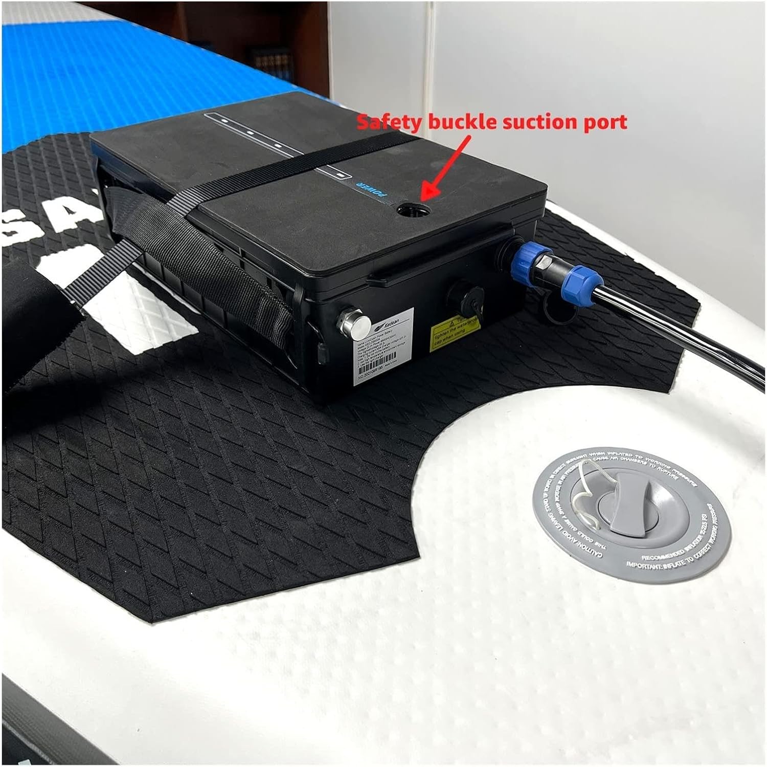 Waterproof Motorized Surf Fin Jet, Powered Surfboard Kit Electric Motor with Battery Case Electric Fin Paddle Board Push (600W+30AH)