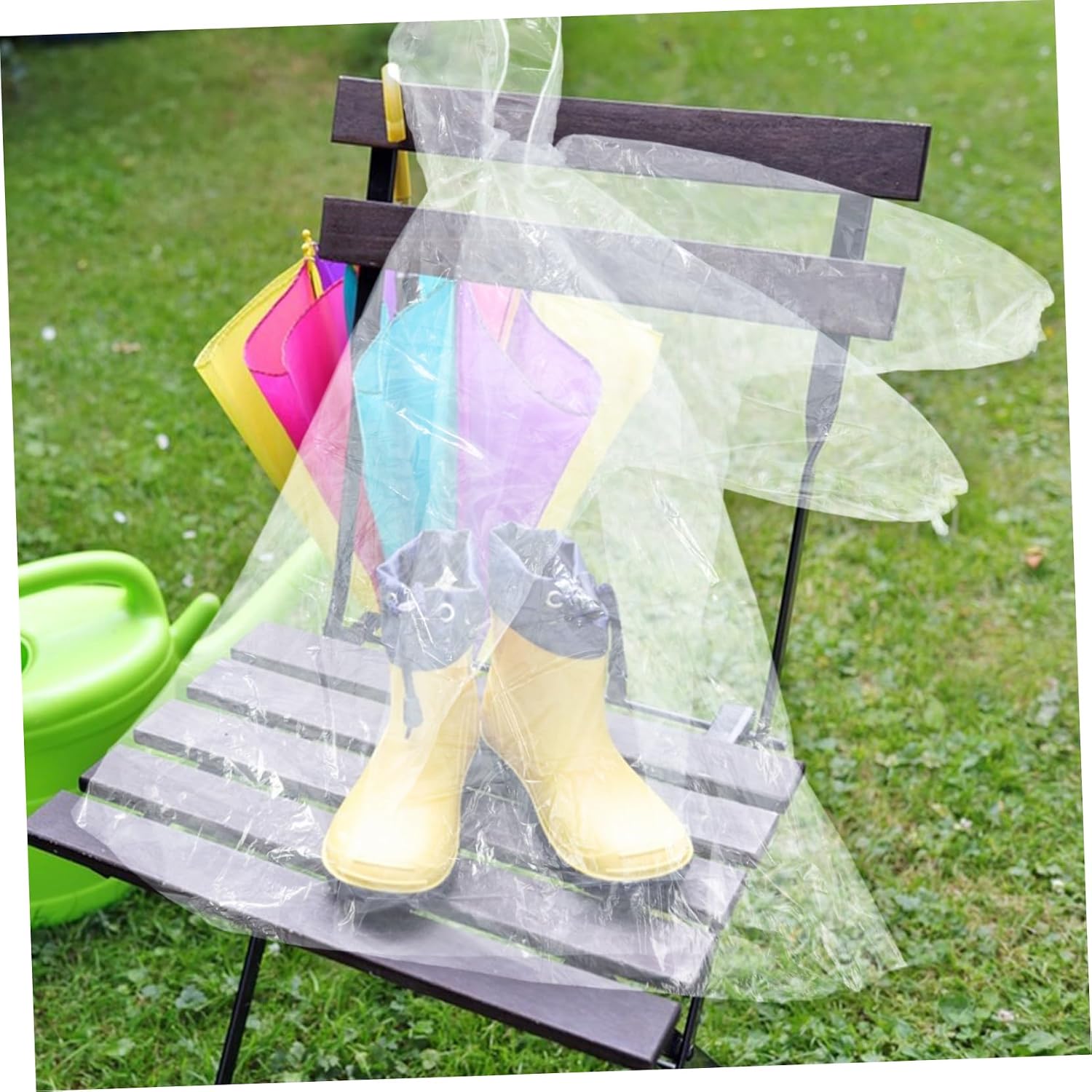 Disposable Ponchos for Adults Plastic Outdoor Rain Poncho Halloween Season