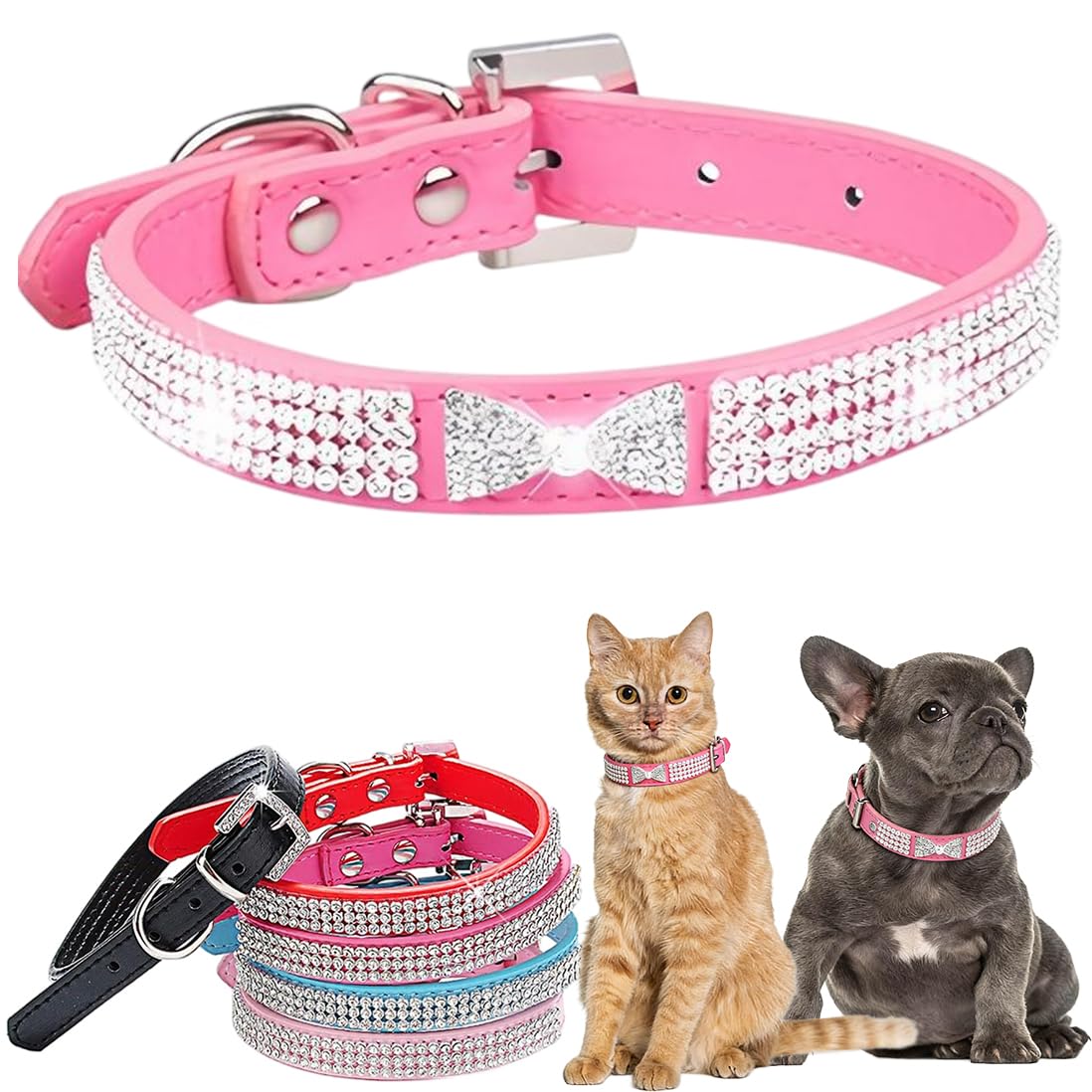 Collier avec strass pour chiens chic idéal pour les balades