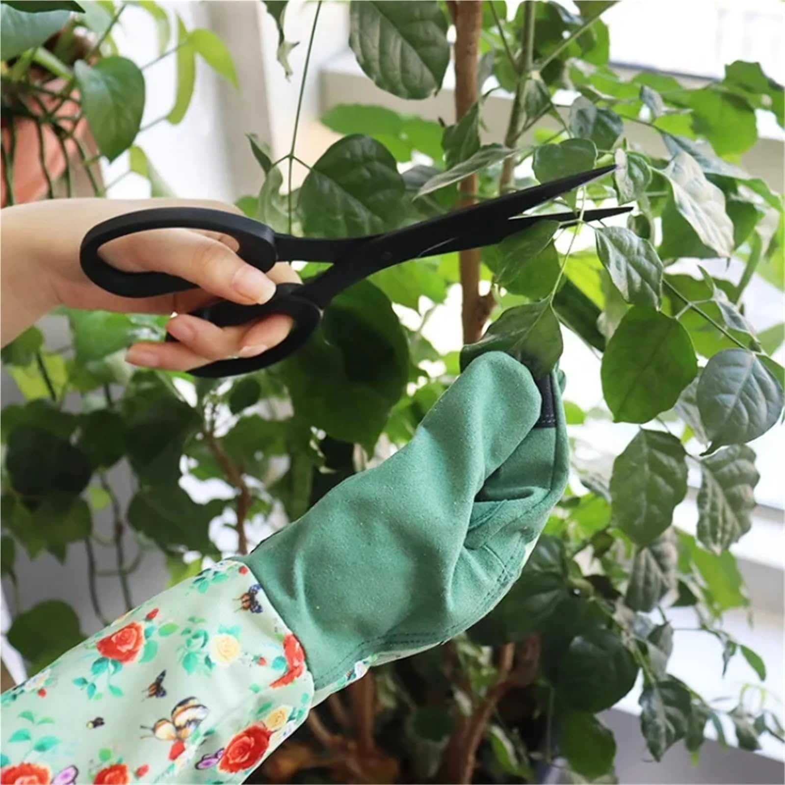 Générique Gants de travail en cuir imperméables à manchette longue