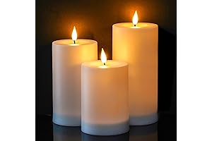 Solar Power Candles Outdoor Waterproof: Flameless Flickering Pillar LED Candles