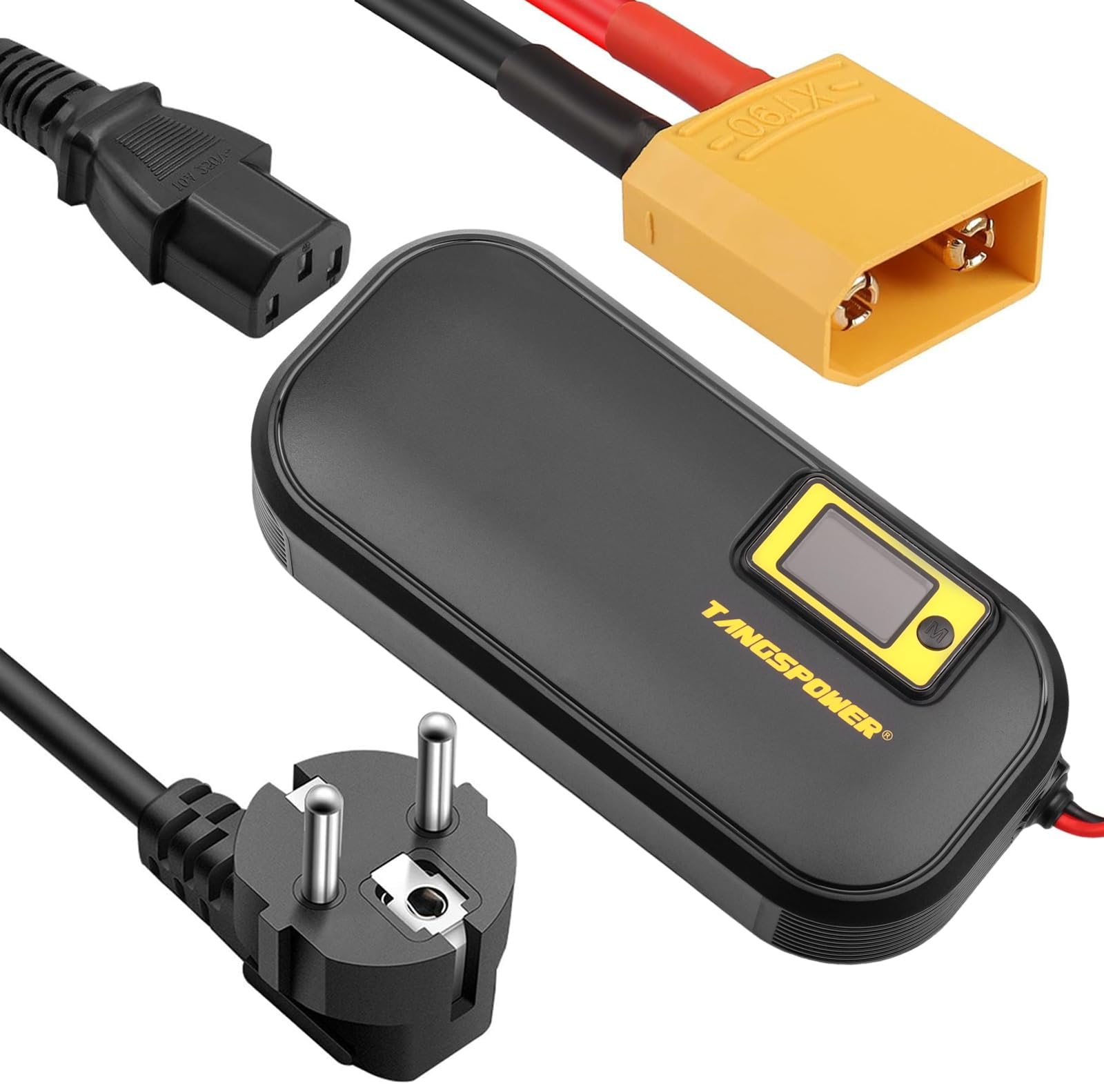 58.8V Battery Charger 10A Scooter Charger for Electric Bike Smart Adjustable Charger for 14 Series 14S 48V-52V 50V 51.8V Lithium Battery (XT 90 Connector)