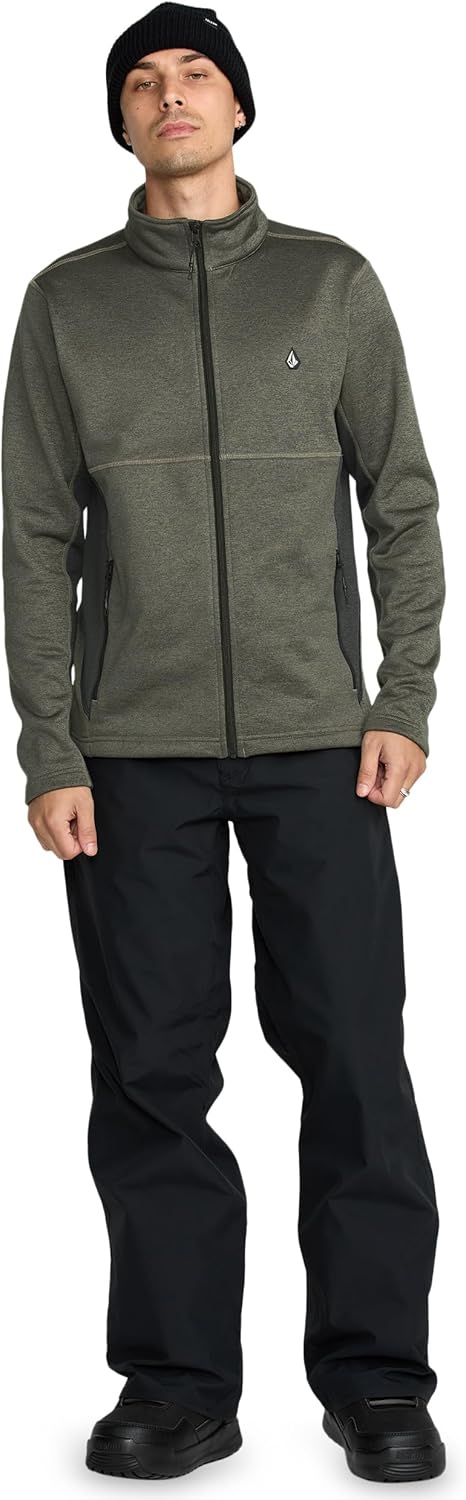 Volcom Men's Performance Snowbound Fleece Jacket –zip Pockets & Stretch Fit Tech Fleece