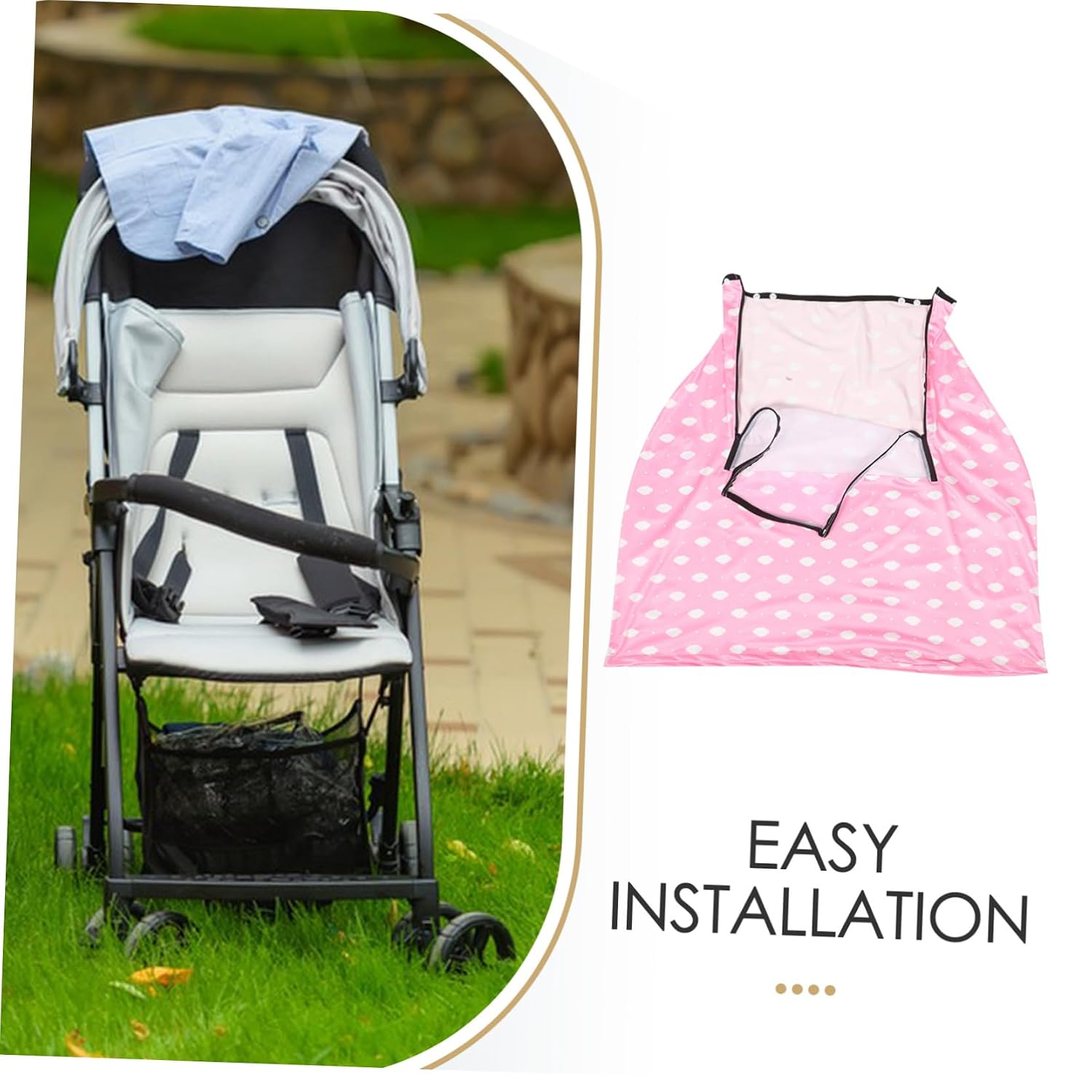 Breathable Boy Girl Car Seat Cover Multifunctional Stroller Canopy Nursing Cover Fits Various Car Seats Easy to Install Remove for