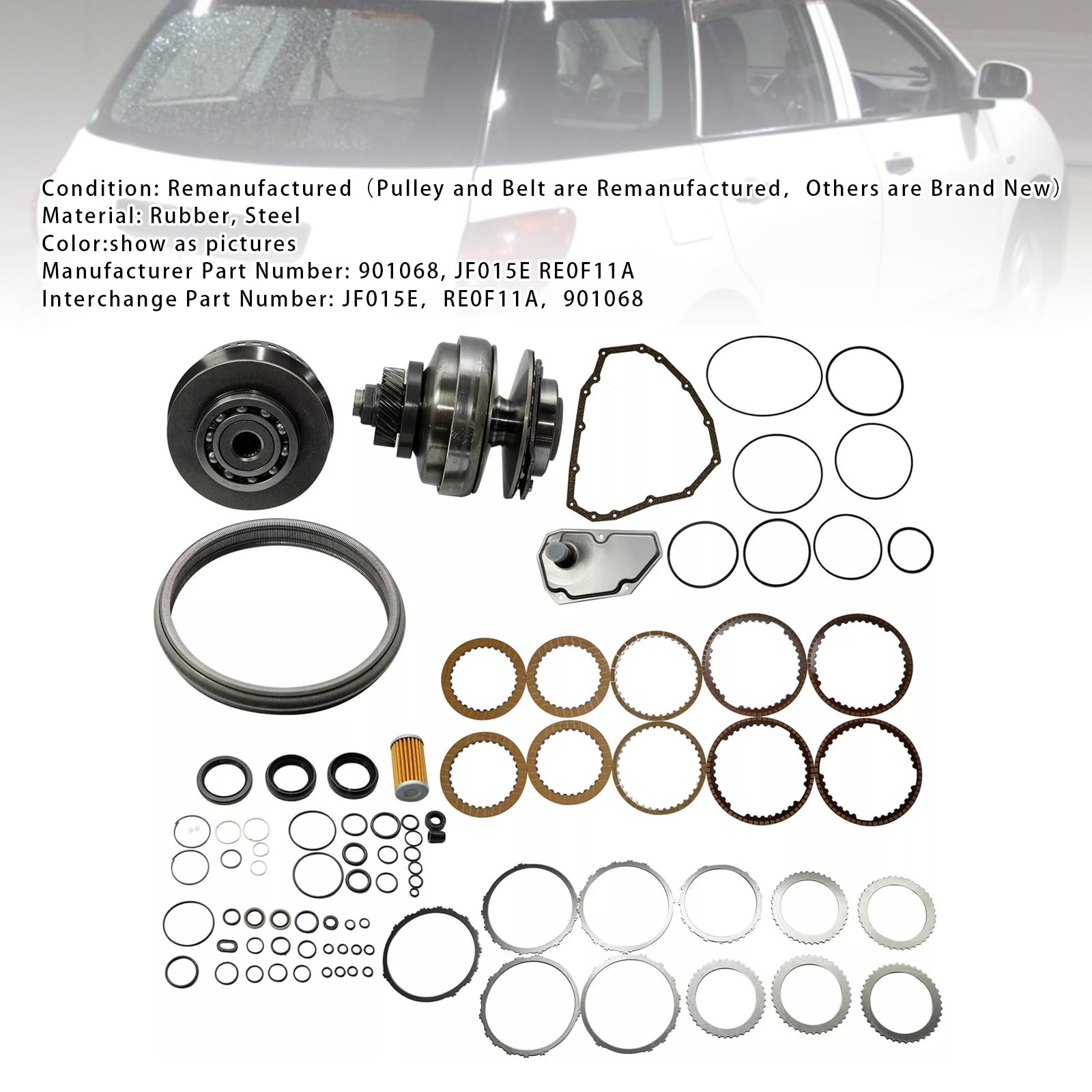 Kit Riparazione Trasmissione Master & Set Puleggia con Cinghia JF015E RE0F11A 29 Denti - Compatibile per Nissan Sylphy, per Tiida/Qashqai/Sentra/Pulsar, per Mitsubishi/Lancer, per Suzuki Swift