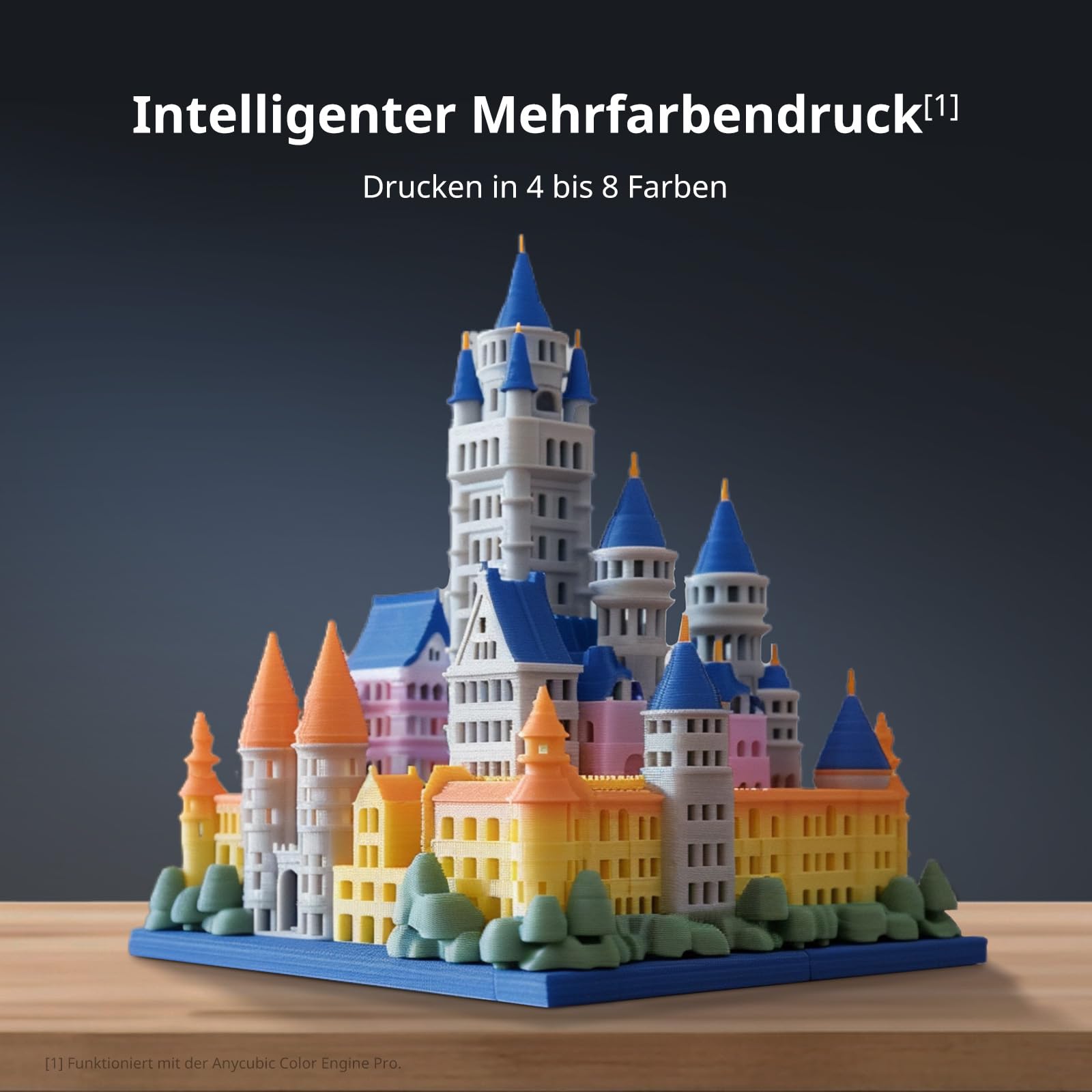 Anycubic Kobra 3 3D-Drucker, LeviQ 3.0 Auto-Nivellierung, Bis zu 600 mm/s, EMehrfarbendruck über ACE Pro, Intelligentes Drucken, Größe 250 x 250 x 260 mm