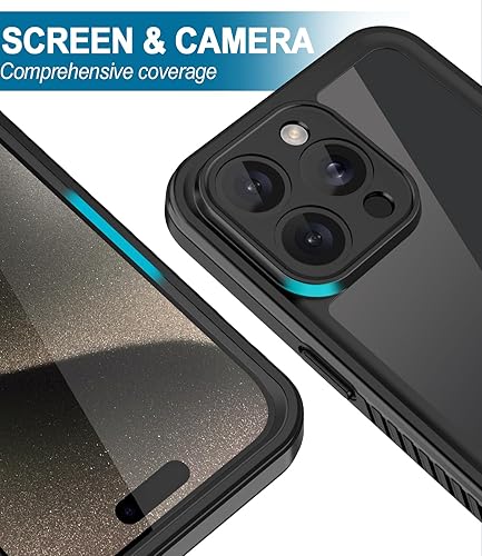Miniatura 4 de Diverbox Funda para iPhone 15 Pro de 10 pies impermeable a prueba de golpes a prueba de caídas a prueba de caídas a prueba de polvo protector de
