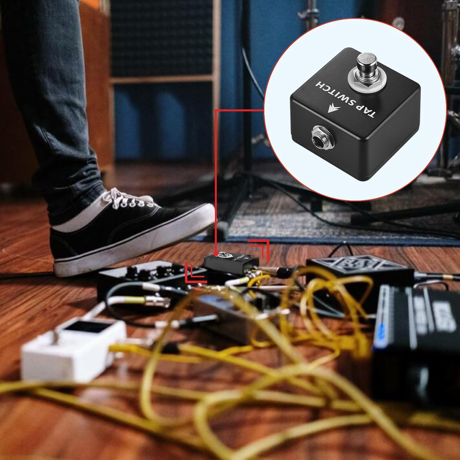 Guitar Footswitch Pedal TAP SWITCH PEDAL, Single Momentary Footswitch, for time-based effects Pedal and Muti-effects Pedal