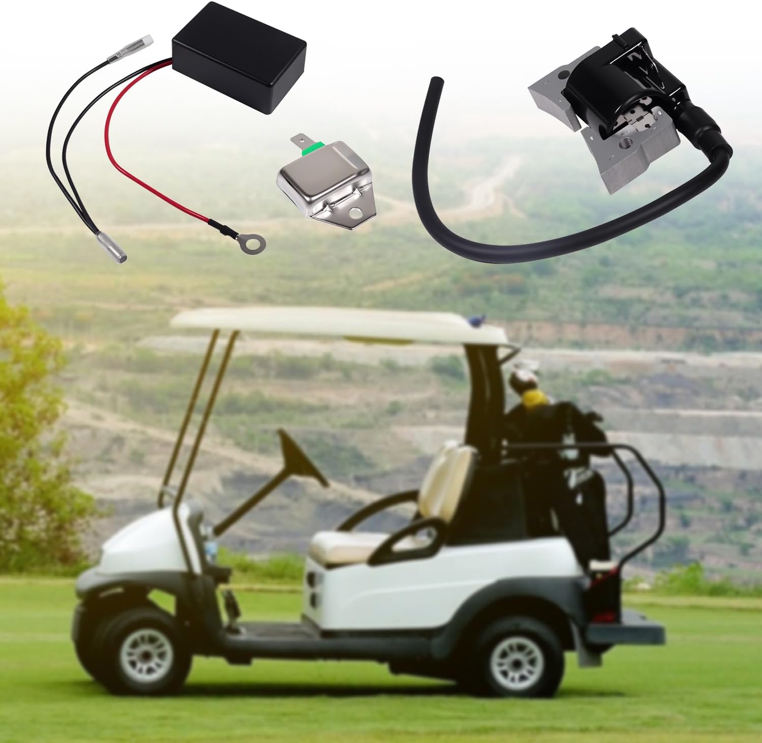 Ignition Coil 101909201 & RPM REV Limiter 1019094-01 & Igniter Module 211192161 for Club Car for Kawasaki FE290 FE350