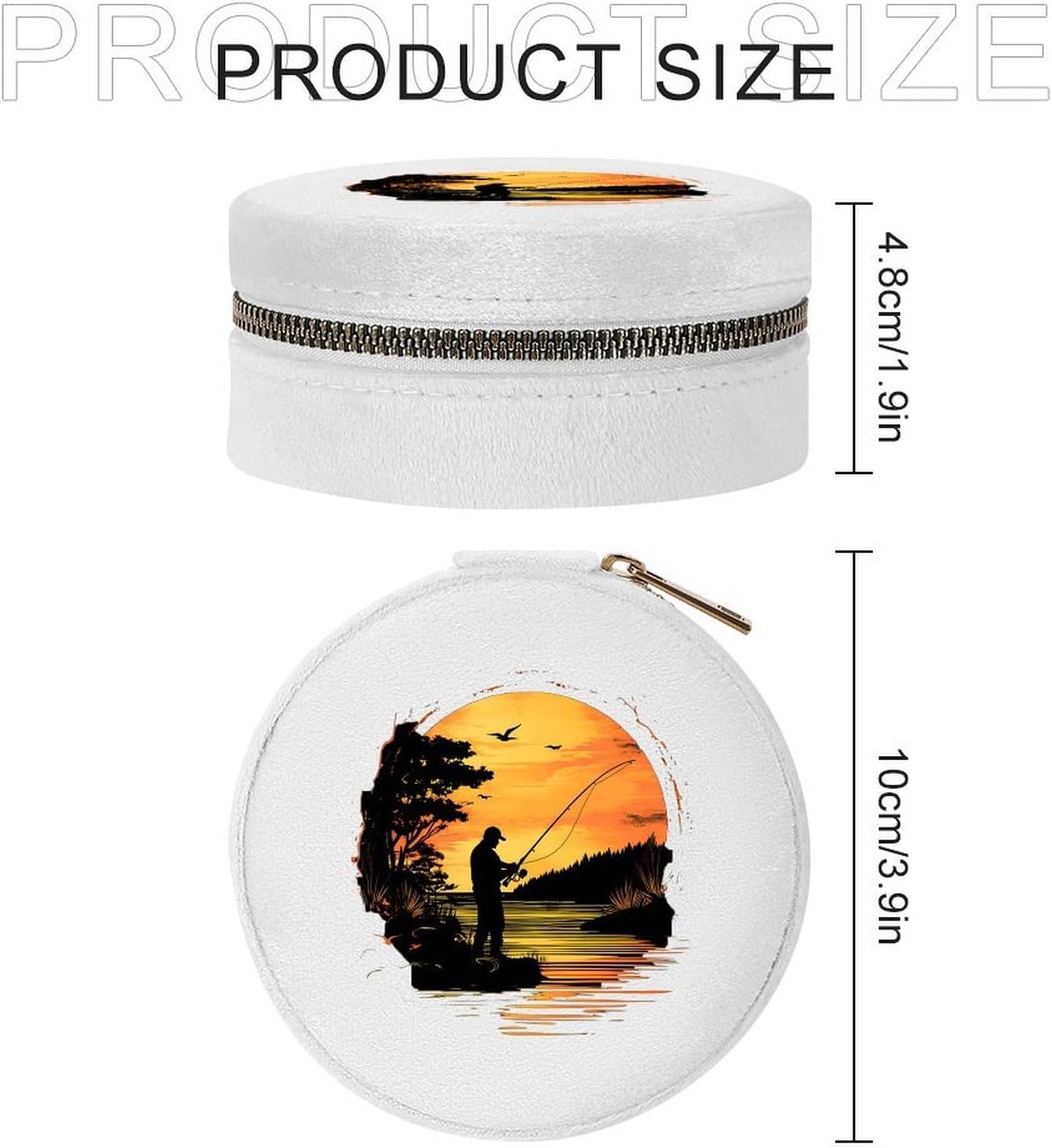 Fish Fishing Lover Travel Jewelry Case Box White-style image 2
