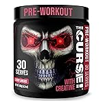 JNX SPORTS The Curse! Pre Workout Powder for Men & Women, Caffeine, Beta-Alanine, Creatine, L-Citrulline, 30 Servings, Cherry Limeade Flavor - Boost Energy, Strength & Focus