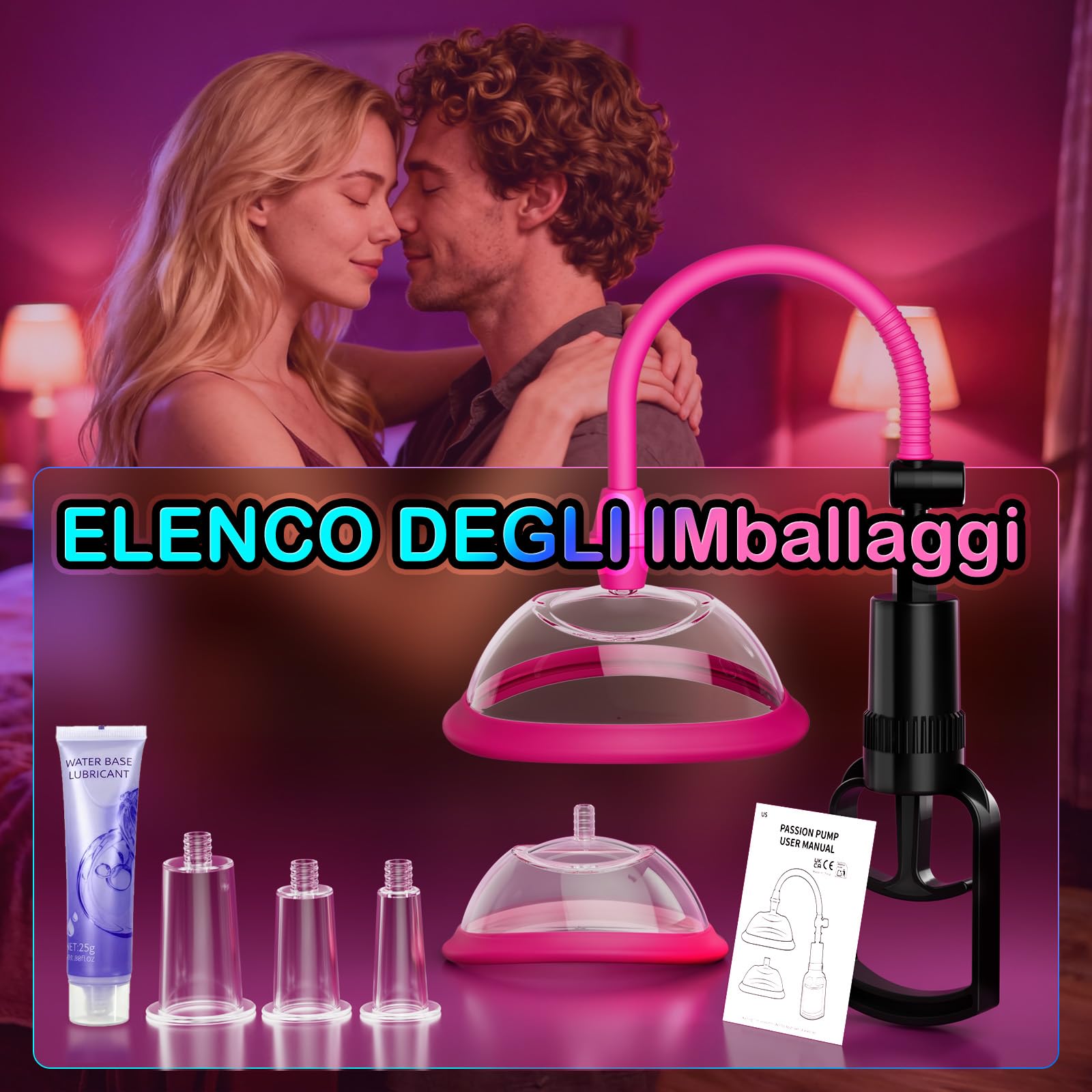 Sex Toys Succhia Clitoride per Donna - Manuali per Capezzoli Pussy Pump Succhia Clitoride con 5 Ventose, Stimolatore di Capezzoli e Clitoride per Donne e Coppie per Migliorare il Piacere Della Coppia