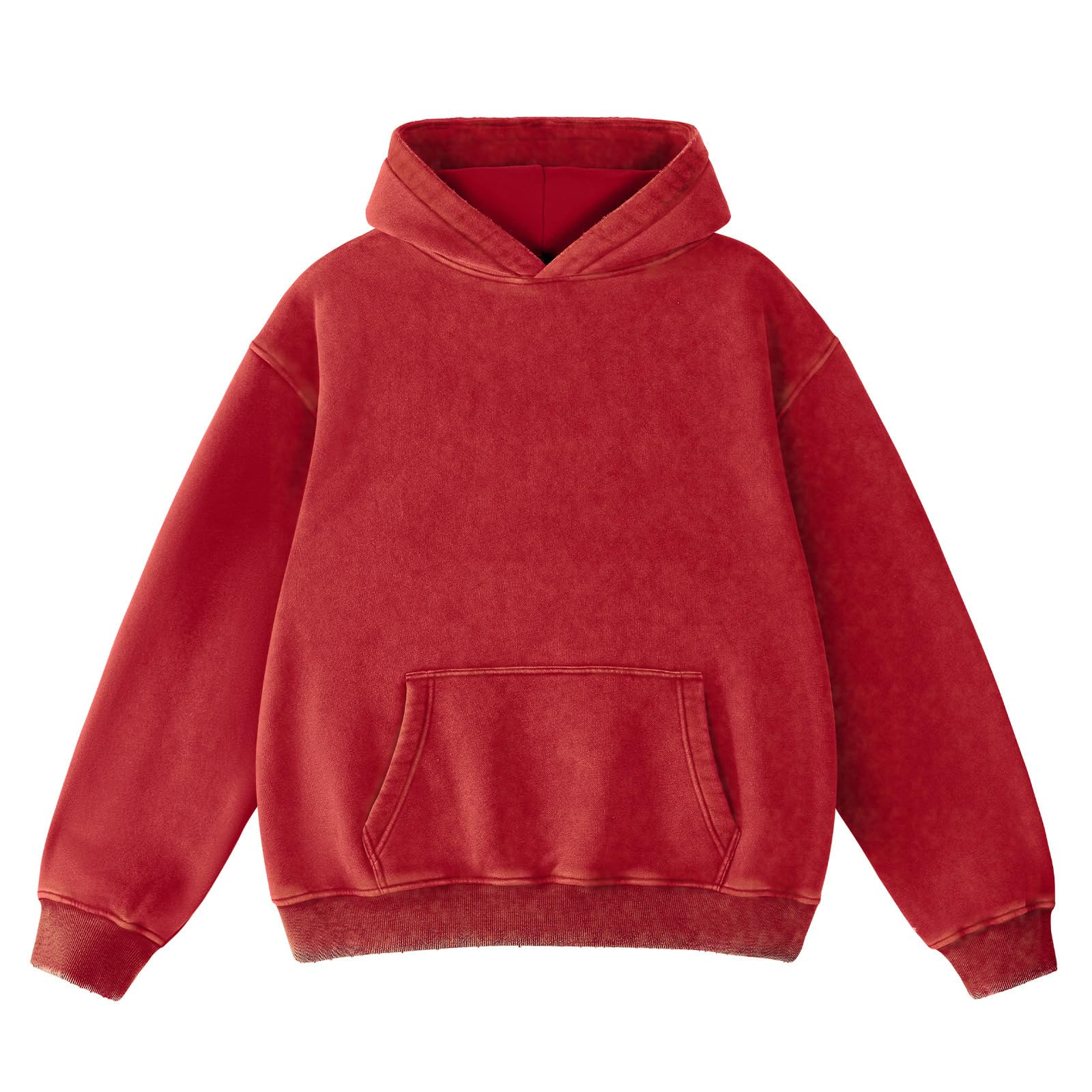 FAIABLE Womens Oversized Acid Wash Hoodie Unisex Heavyweight Cotton Hoodies Fleece Vintage Washed Sweatshirt Women Men