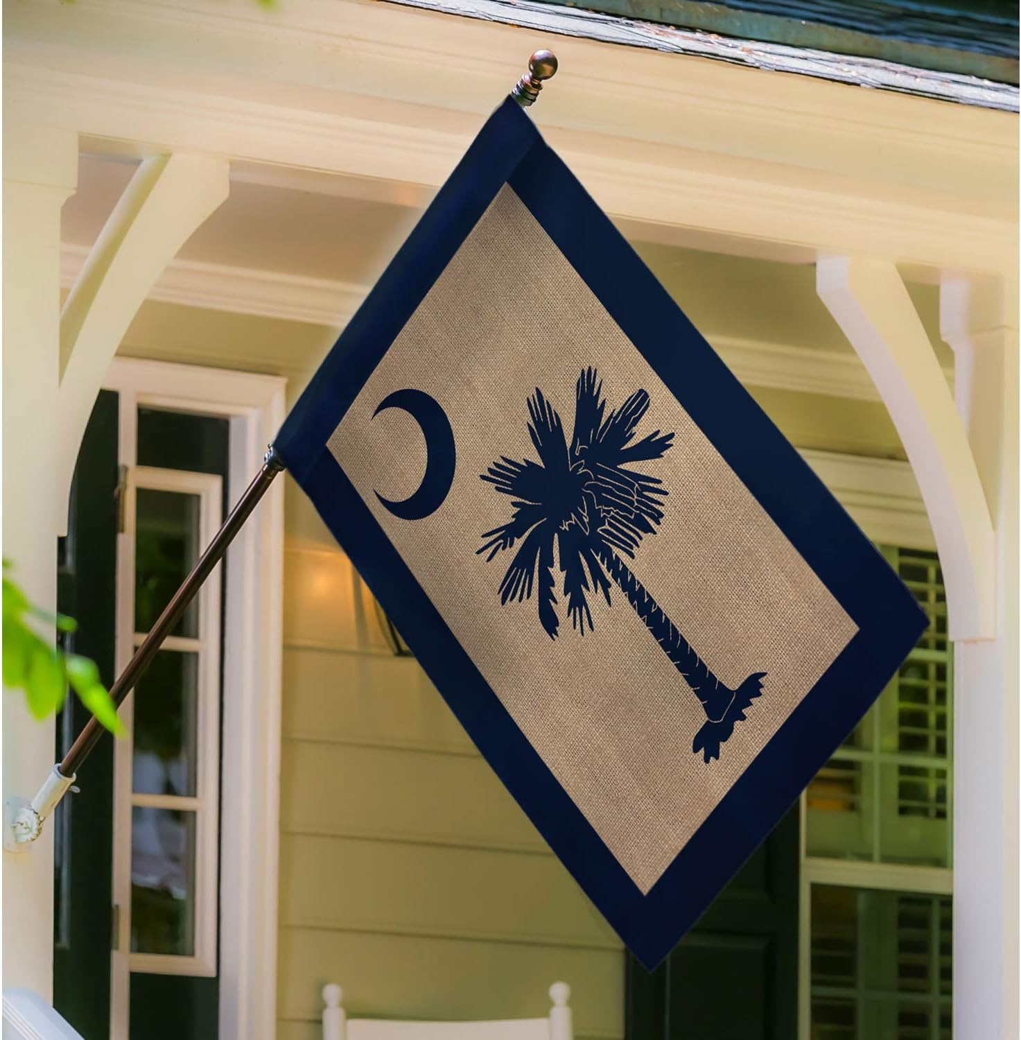 Evergreen Flag South Carolina State Palmetto House Flag 28 x 40 | Burlap